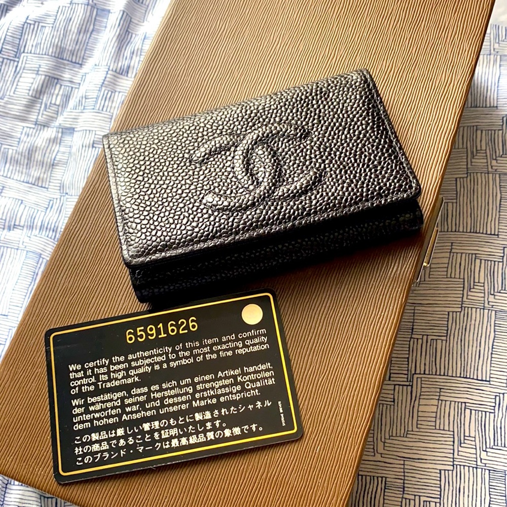 ❤️Chanel Keyholder-excellent condition -🤩 caviar